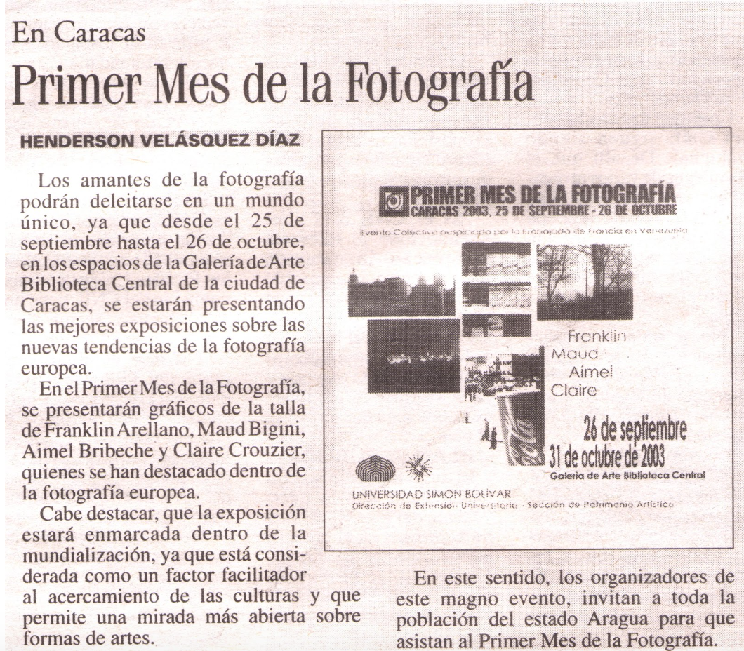 El Aragüeño, 4/10/2003 (p.4)